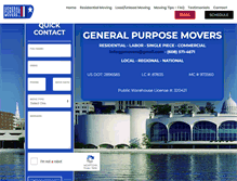 Tablet Screenshot of generalpurposemovers.com